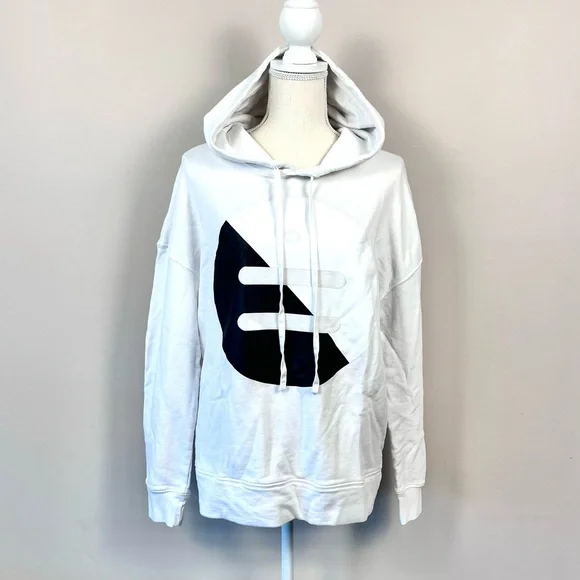 Wolf & Badger EQUALS HUMAN Doteq Organic Hoodie White Black Medium